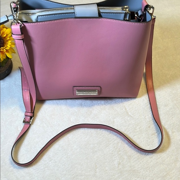 Jones New York Pink and Gray Shoulder Bag with Modern Elegance - Picture 1 of 15